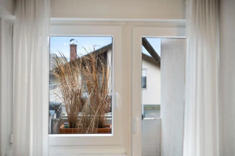 Blick auf Balkon