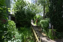 Garten mit Zugang zur Garage