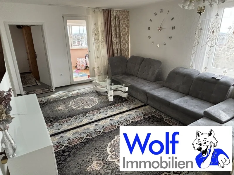 Wohnzimmer - Wohnung kaufen in Bünde - Wunderbarer Weitblick. 4 Zimmer mit Balkon !