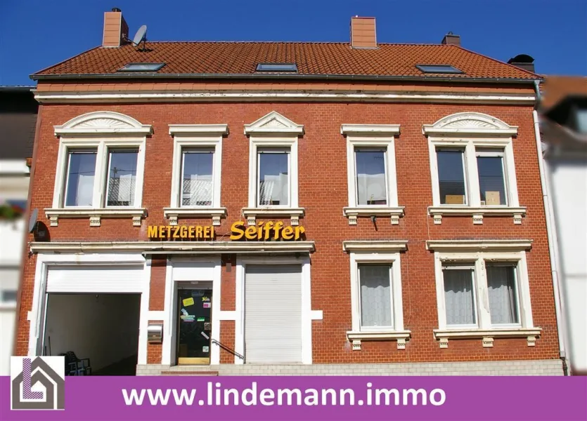 Vorderansicht - Haus kaufen in Schiffweiler - Landsweiler: Wohn- und Geschäftshaus in zentraler Lage