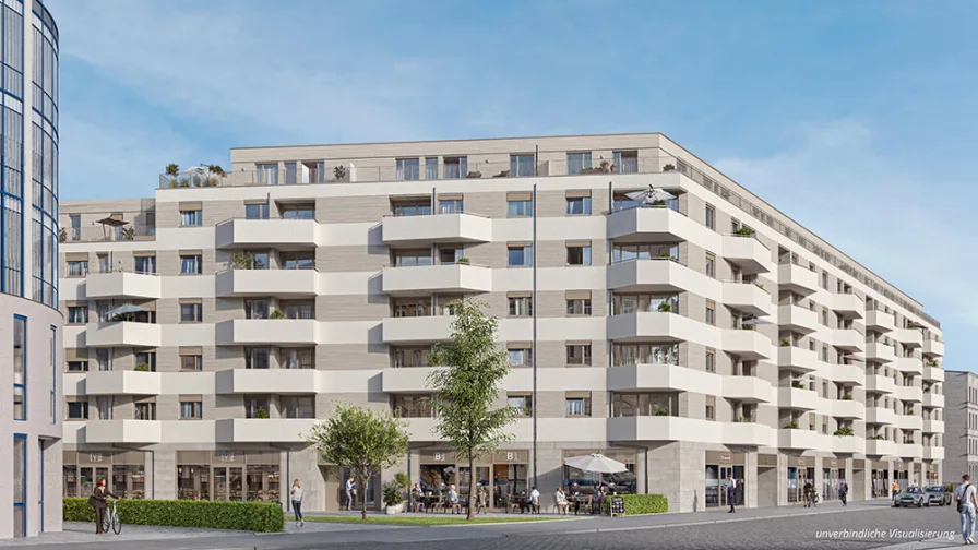 Außenvisualisierung 2 - Wohnung kaufen in Leipzig - Mehr Lebensraum! 4 Zimmer-Wohnung mit 2 Bädern und Terrasse in Neustadt-Neuschönfeld