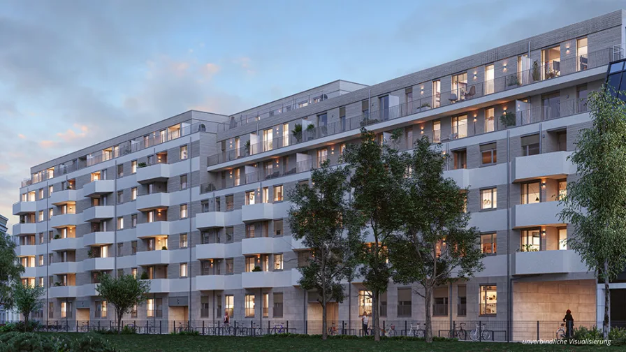 Außenvisualisierung 3 - Wohnung kaufen in Leipzig - 1-Zimmer Singletraum mit großzügigem Wohn- und Schlafbereich
