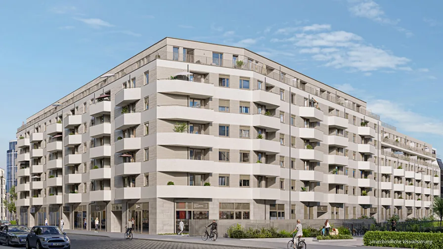 Außenvisualisierung 1 - Wohnung kaufen in Leipzig - Moderne 1-Zimmer Wohnung mit geräumigem Wohn- und Schlafbereich