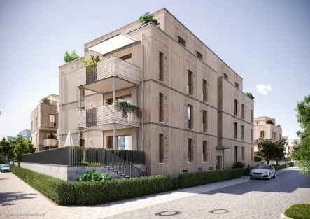 Außenvisualisierung 4 - Wohnung kaufen in Berlin - Jetzt kaufen und Wohntraum erfüllen:  79m² Eigentumswohnung mit eigenem Garten und schöner Terrasse