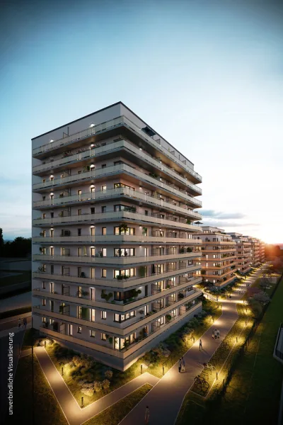 Außenvisualisierung Haus 5 - Wohnung kaufen in Leipzig - Erstbezug im Neubau! Großartige 4-Zimmer Wohnung mit attraktivem Grundriss. Perfekt für Familien