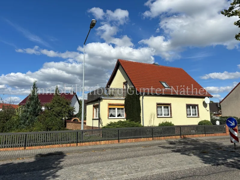 Straßenansicht - Haus kaufen in Altdöbern - Gepflegtes Einfamilienhaus sucht nette Familie