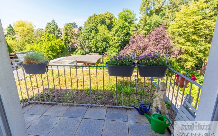 Balkon - Wohnung mieten in Düsseldorf Urdenbach - Moderne 1,5-Zimmer-Wohnung in Urdenbach mit Balkon und Gartenblick