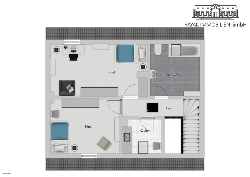 Raumanimation Dachgeschoß