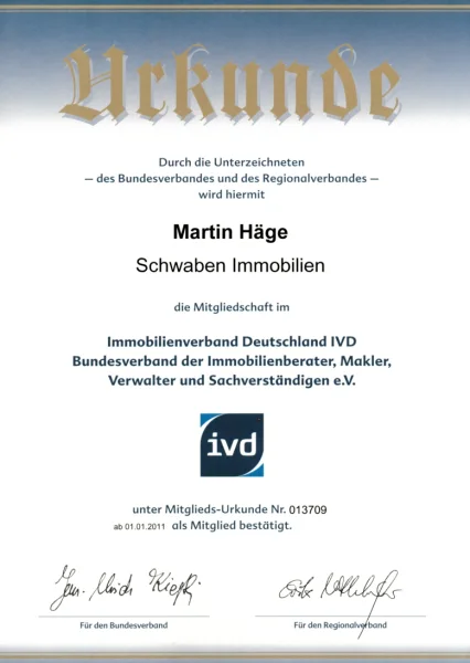 Mitgliedschaft IVD (Makler)