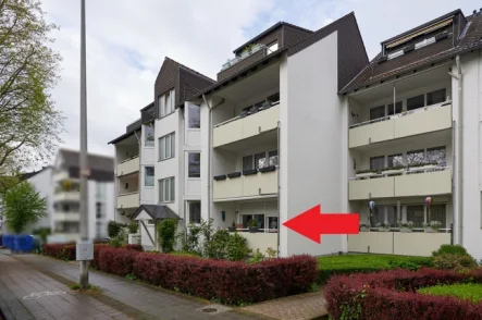 Eingangseite gesamt - Wohnung kaufen in Düren - ETW in zentraler Lage von Düren in Topzustand für Eigennutzer und Kapitalanleger bestens geeignet.