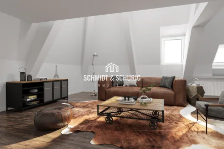 Schmidt & Schurig Immobilien - Wohnung kaufen in Bruchsal - Urbaner Flair trifft gemütliches Zuhause - DG-Wohnung in Bruchsal.