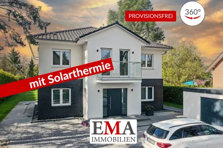 Luxuriöse Stadtvilla in Falkensee - Haus kaufen in Falkensee - Sonnige Perspektiven: Traumvilla auf ausgedehntem Grundstück mit Doppelgarage