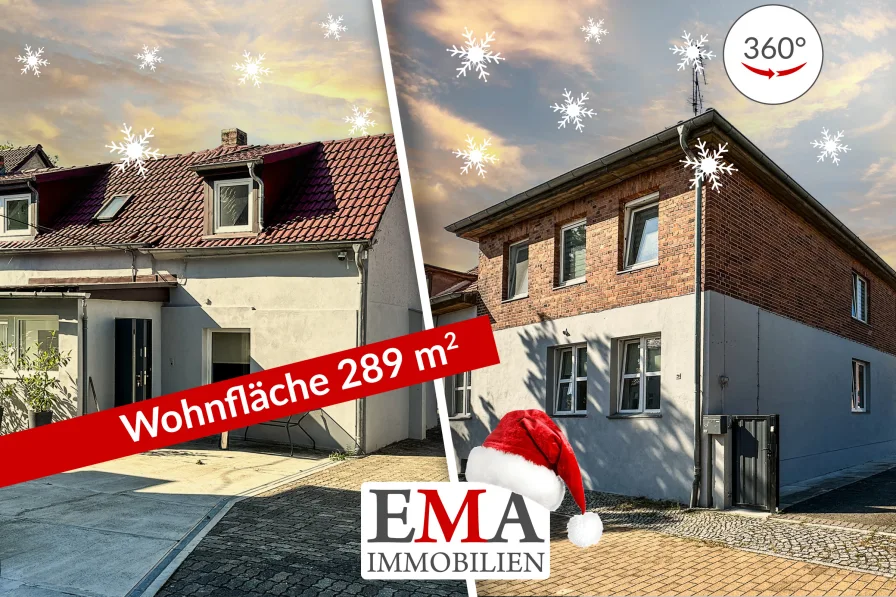 Gebäudeensemble mit mehreren Appartements    - Haus kaufen in Rhinow - X-Mas-Angebot | Vielseitiges Wohnen: Mehrere Apartments in einem liebevoll sanierten Gebäudeensemble