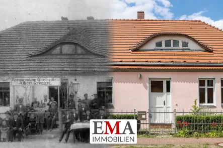 Einfamilienhaus mit Atelierhaus in Nauen OT Wachow   - Haus kaufen in Nauen - Einzigartiges Anwesen: Stilvolles Landhaus mit Atelier und großem Gartenidyll