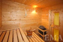 Blick in die Sauna