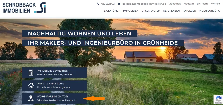 Auf unserer Homepage alle Immobilien in Ihrem Suchgebiet auf einem Blick!