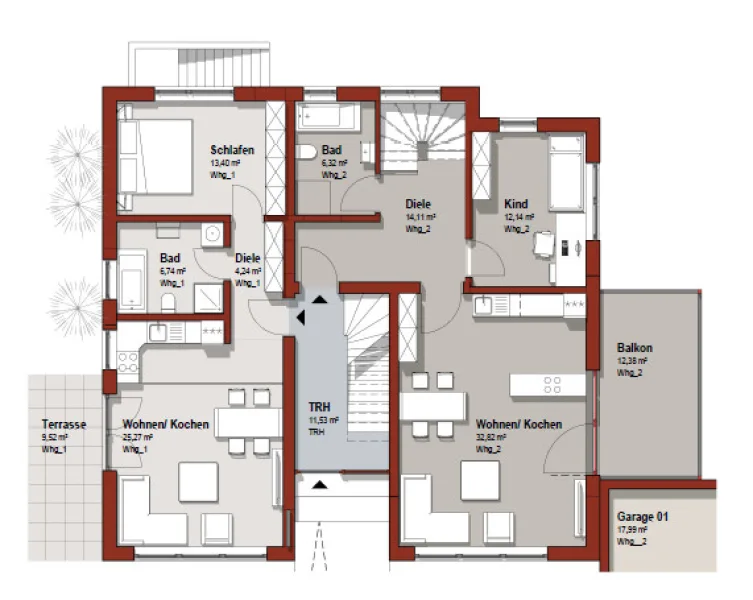 Grundriss / Skizze EG Neubau