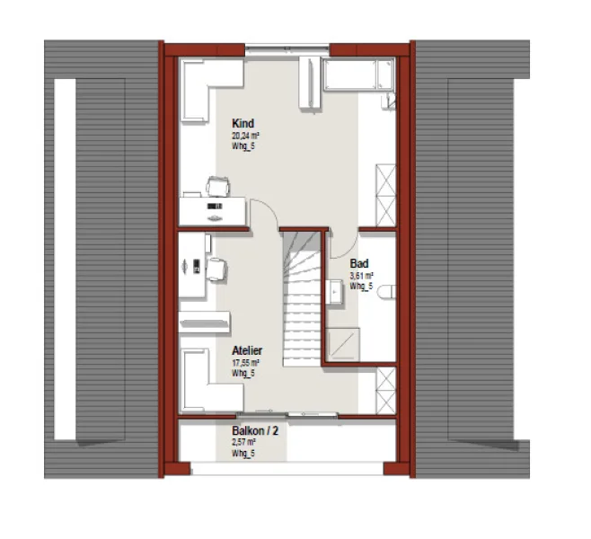 Grundriss / Skizze DG II Neubau