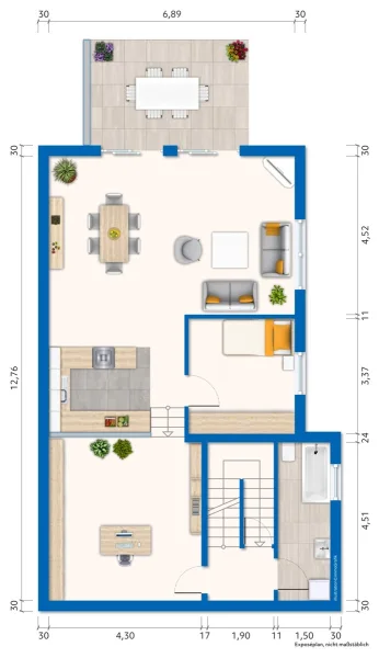 Grundriss / Skizze Terrassengeschoss