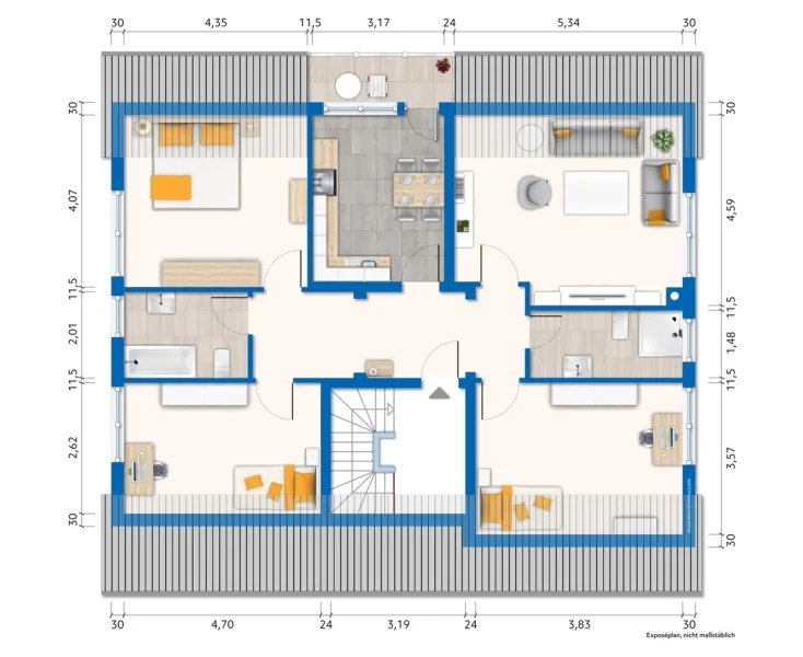 Grundriss / Skizze Dachgeschoss