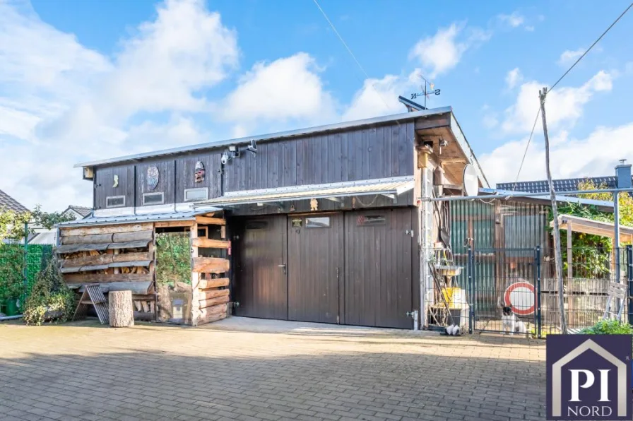 Großer Doppelcarport mit Werkstatt+Geräteschuppen