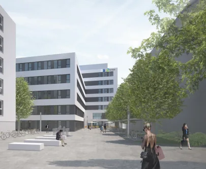 Visualisierung - Büro/Praxis mieten in Mannheim - Neubau-Erstbezug: Hochwertige Ausstattungsstandards und verkehrsgünstige Lage