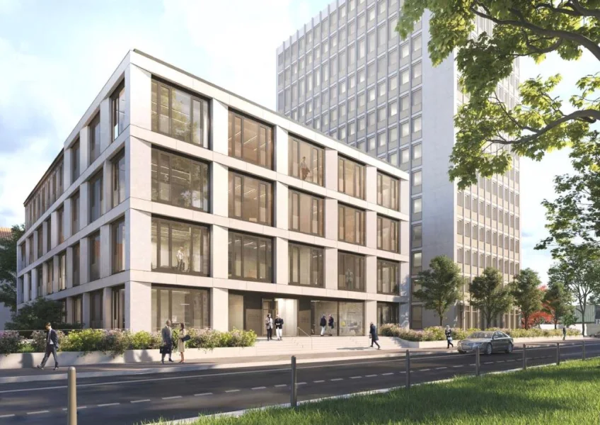 Augusta Grand Außenansicht - Büro/Praxis mieten in Mannheim - AUGUSTA GRAND & CARL RISE:Komplett-Refurbishment auf höchstem Niveau