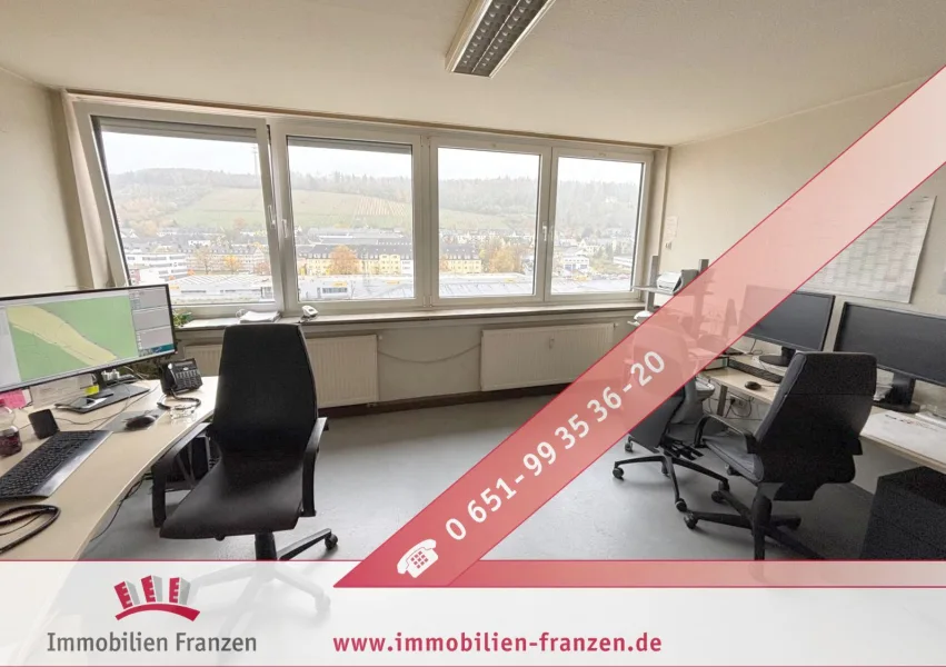 Büro 1 - Büro/Praxis kaufen in Trier - Toplage in Trier: Exklusive Büroetage mit fünf Zimmern, großer Dachterrasse, Küche und Panoramablick auf die Trierer Weinberge!