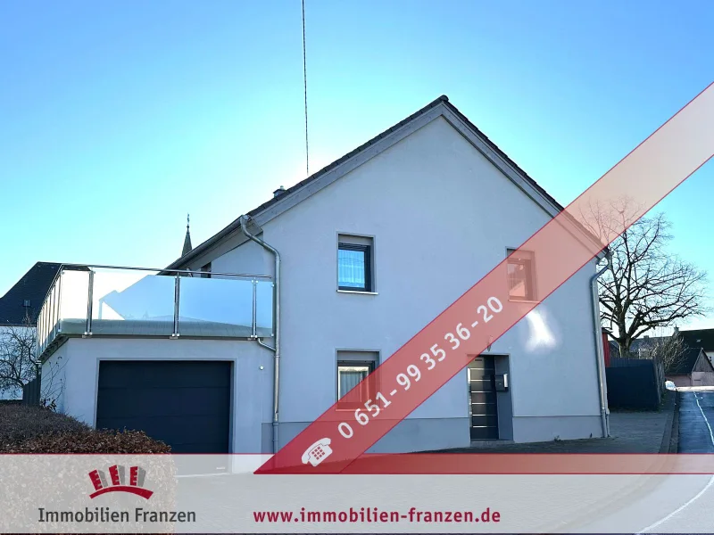 Ansicht vorne - Haus kaufen in Schillingen - Schillingen: Umfassend saniertes & sofort bezugsfertiges Traumhaus – Flexibles Wohnkonzept, Garage & Garten!