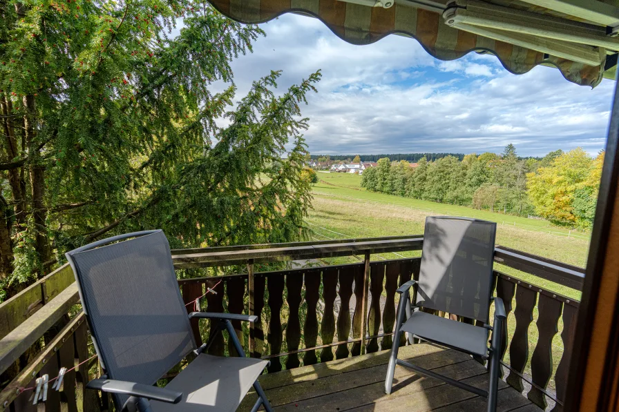 Separates Appartement, Balkon mit Ausblick 