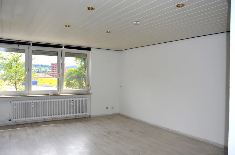 Wohnzimmer - Wohnung kaufen in Pforzheim - Schöne und helle 4-Zimmer Maisonnettewohnung inmitten der Pforzheimer Nordstadt.