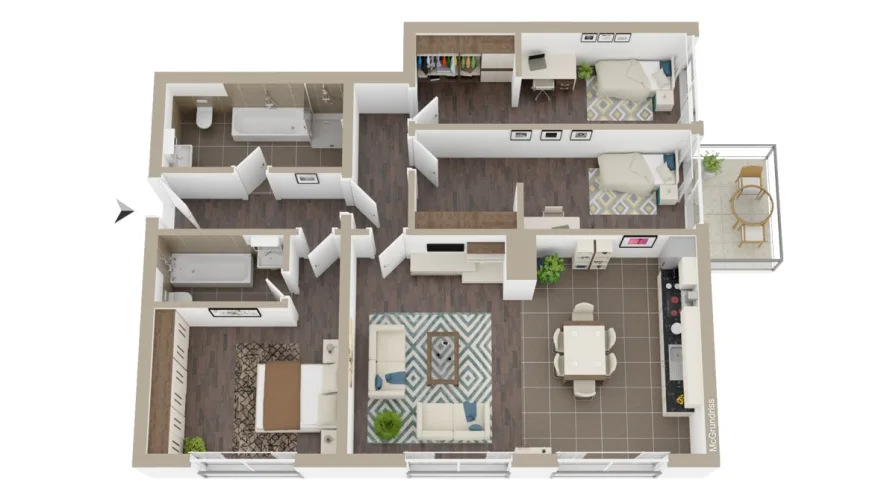 visualisierter Grundriss