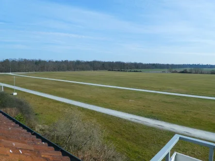 Blick vom Balkon - Wohnung kaufen in Hockenheim - Stillvolle Maisonetten-Wohnung am Feldrand, mit Garage!