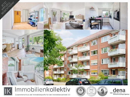 Immobilienkollektiv - Wohnung kaufen in Hamburg / Harburg - TOP Modernisiert auf ca. 80 qm Wohn-/Nutzfläche inkl. Loggia, Dachboden & Keller in ruhiger Lage!