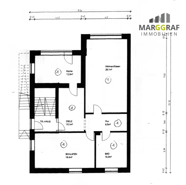 Grundriss EG-Wohnung W1