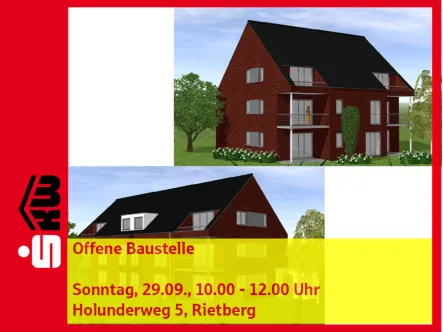 Wir laden Sie herzlich ein! - Wohnung kaufen in Rietberg - Offene Baustelle So., 29.09. 10-12 Uhr, Holunderweg 5, Rietberg