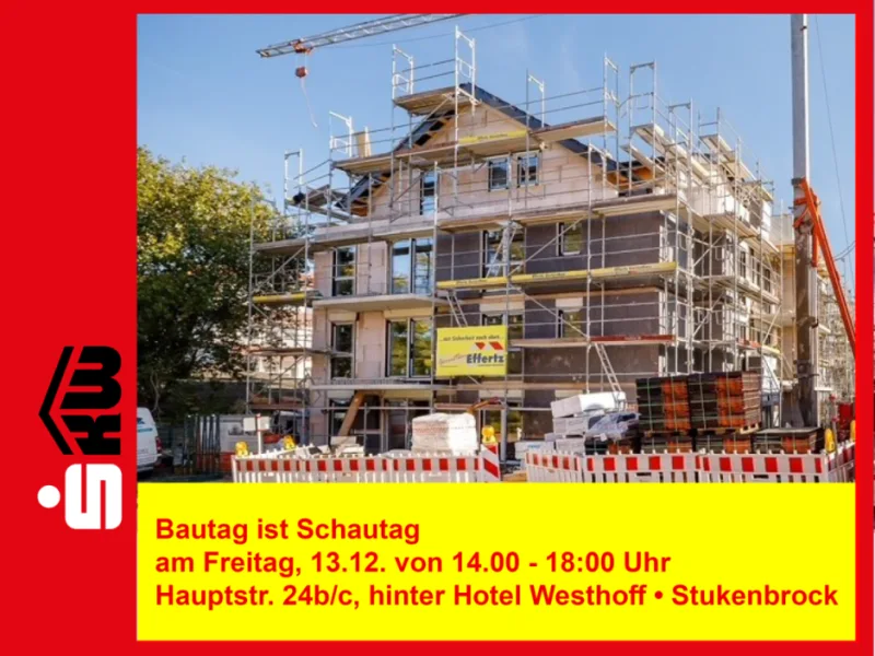  - Wohnung kaufen in Schloß Holte-Stukenbrock - Bautag ist Schautagam Freitag, 13.12. von 14.00 - 18:00 UhrHauptstr. 24b/c • Stukenbrock