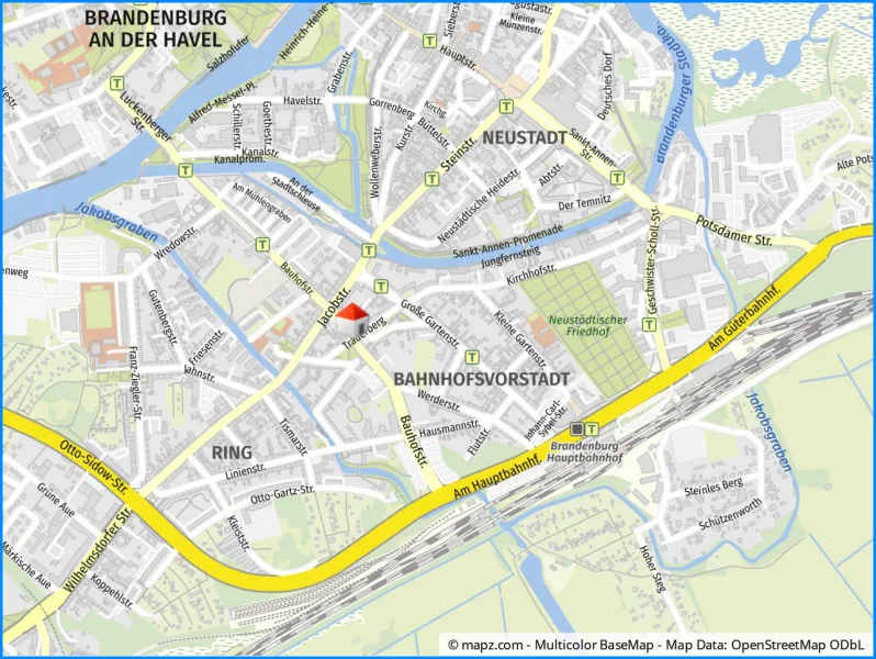 Lageplan - Garage/Stellplatz kaufen in Brandenburg an der Havel - MAK Immobilien:  Großer Parkplatz zu verkaufen. Provifrei für Erwerber