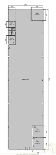 Halle Grundriss Exposé