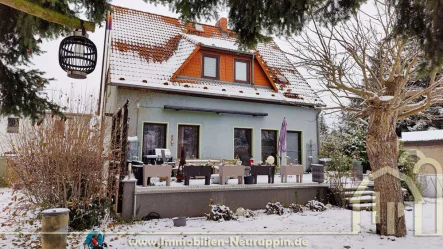 Terrasse - Haus kaufen in Fehrbellin - Reserviert - Gepflegtes Haus im Kern Fehrbellins mit Garten und großer Garage