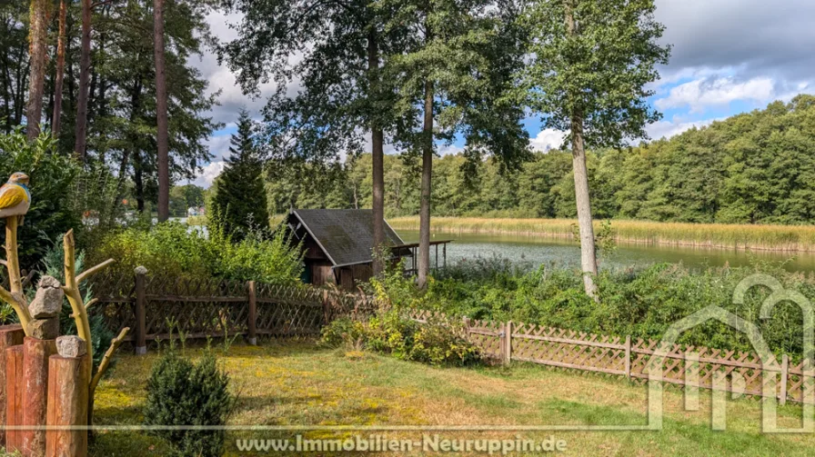 Ufer - Haus kaufen in Rheinsberg Kagar / Kagar - Traumhaftes Seegrundstück mit Wochenendhaus und Nebengebäuden bei Rheinsberg