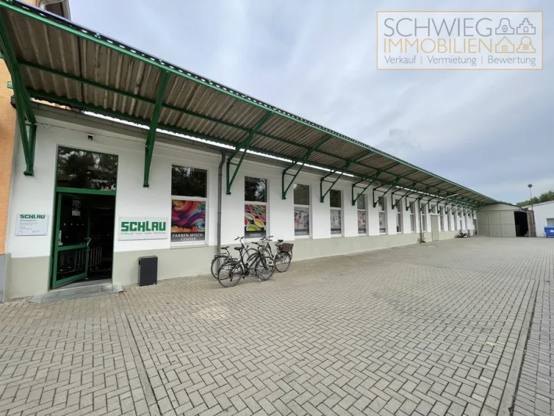 Ansicht vorn - Halle/Lager/Produktion mieten in Cottbus - Gewerbefläche mit Büroräumen für Verkauf, Lager, Werkstatt, Indooraktivitäten