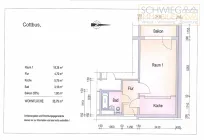 Grundriss 1-R-WE Mittelganghaus