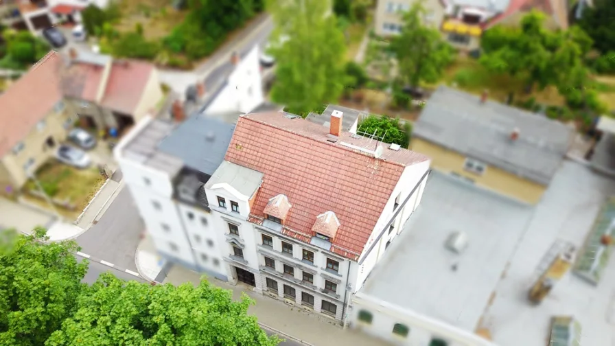 Luftbild II - Haus kaufen in Glauchau - *** Mehrfamilienhaus mit 7 Wohnungen und einer Gewerbeeinheit in Glauchau ***