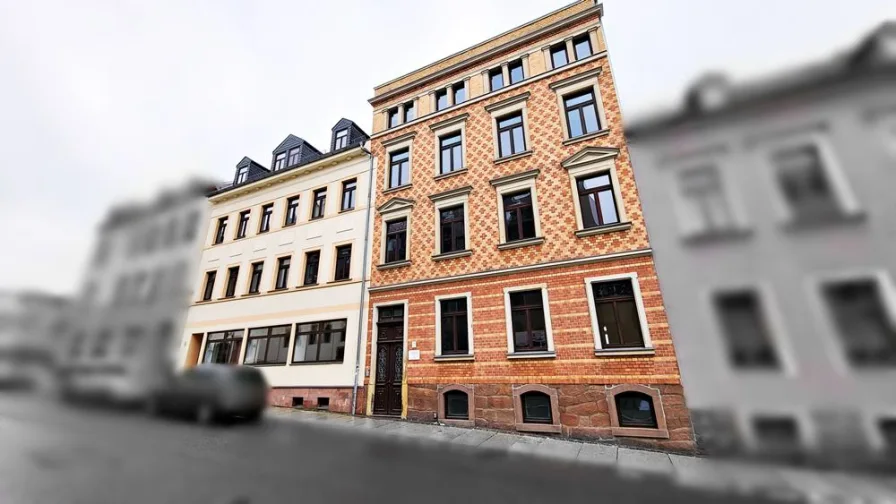 Gebäudeansicht - Haus kaufen in Burgstädt - ZWEI verbundene Mehrfamilienhäuser - EINE Kapitalanlage mit Entwicklungspotenzial in Burgstädt