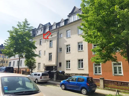 Hausansicht - Wohnung mieten in Chemnitz-Hilbersdorf - *** Tolle 2-Raum-Wohnung mit Balkon und Gartennutzung in Chemnitz-Hilbersdorf ***