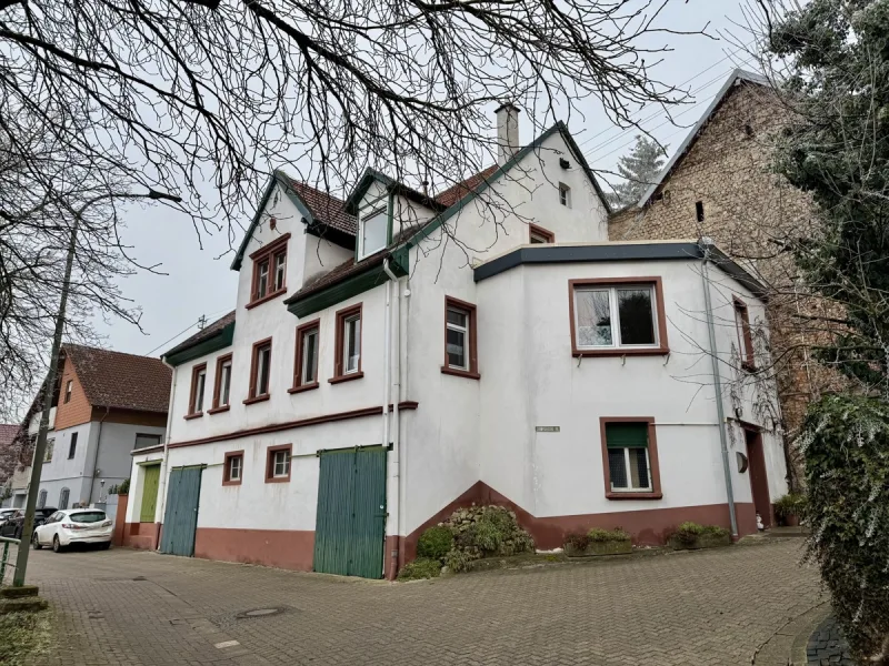 Ansicht - Haus kaufen in Ottersheim - Einfamilienhaus mit Garten und Scheune