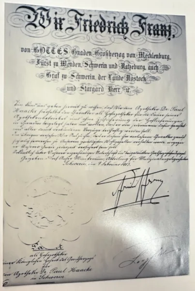 Patent als Hof-Apotheker 1913