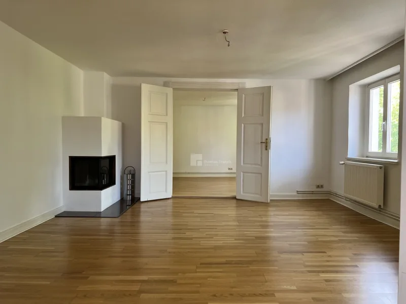 Vom Esszimmer ins Kaminzimmer - Wohnung mieten in Schwerin - Großzügige 5-Zimmer-Wohnung mit Charme und Kamin in der Schweriner Schelfstadt