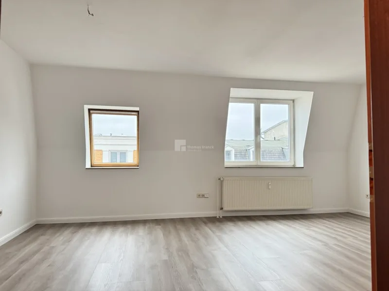 Das Wohnzimmer mit Blick über die Paulsstadt